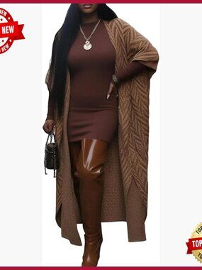 Striped Long Cardigan Sweater Open Front Plus Size Lightweight Cozy